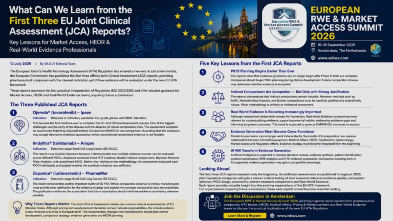 first three EU Joint Clinical Assessment (JCA) reports, highlighting key lessons for Market Access, HEOR and Real-World Evidence professionals under the EU HTA Regulation.